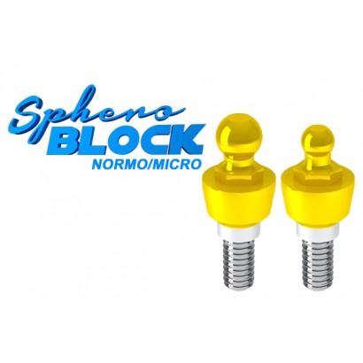 KIT SPHERO BLOCK TAILLE MICRO AVEC REVETEMENT TiN (sur mesure) RHEIN'83 ATTACHEMENT DENTAIRE PILIER POUR IMPLANT EQUATOR LOCATOR