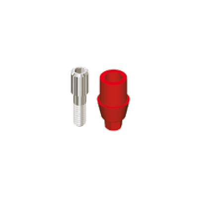 Pilier Calcinable Branemark Anti Rotationnel avec vis en titane de 3.75 mm - 4 mm de diamètre